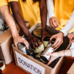 Donating money or supplies
