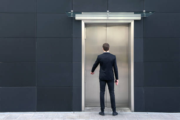 Motion of a man in a lift