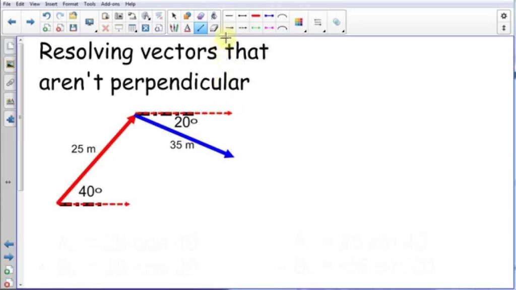 Addition of Non-Perpendicular Vectors