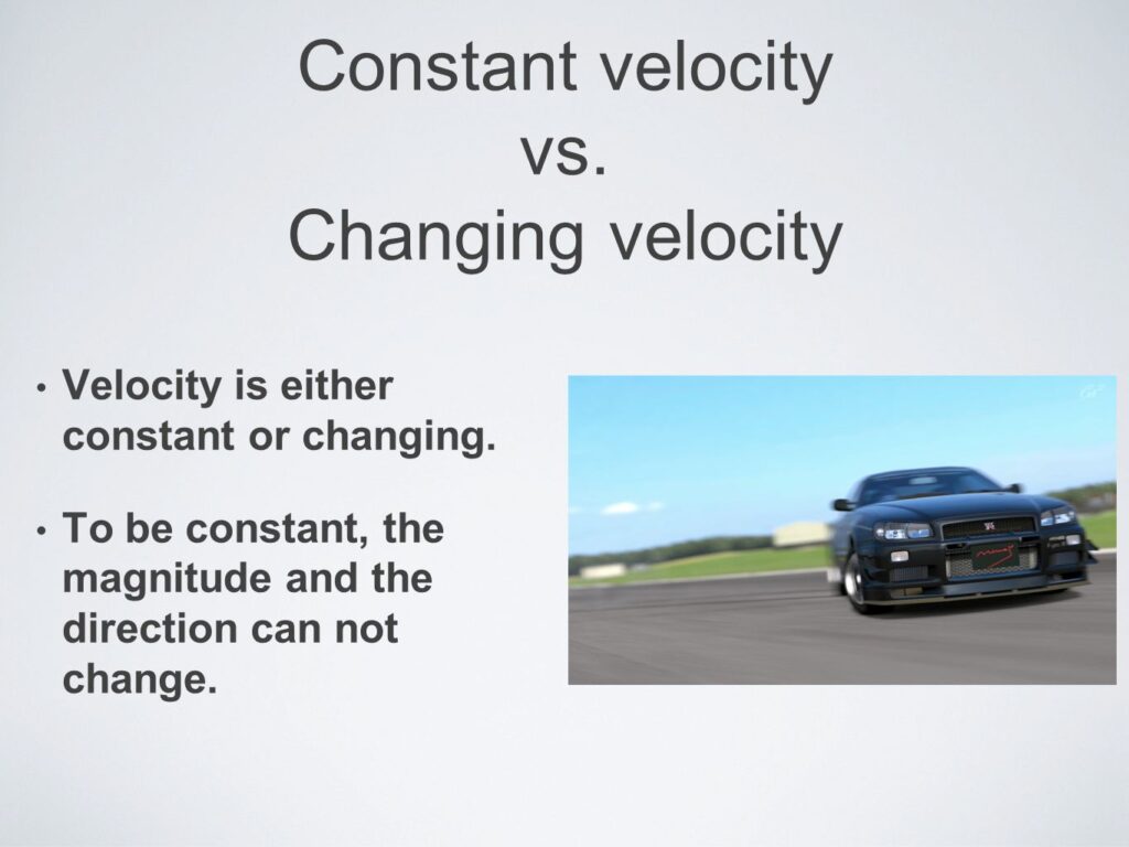 Constant Velocity versus Changing Velocity