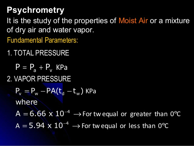 AIR CONDITIONING PSYCHROMETRICS