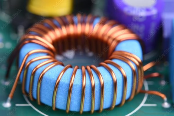 Inductor copper coil on circuit board