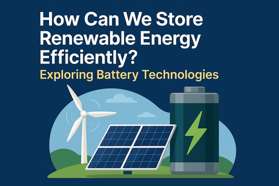 🔋 How Can We Store Renewable Energy Efficiently? Exploring Battery Technologies ☀️⚙️