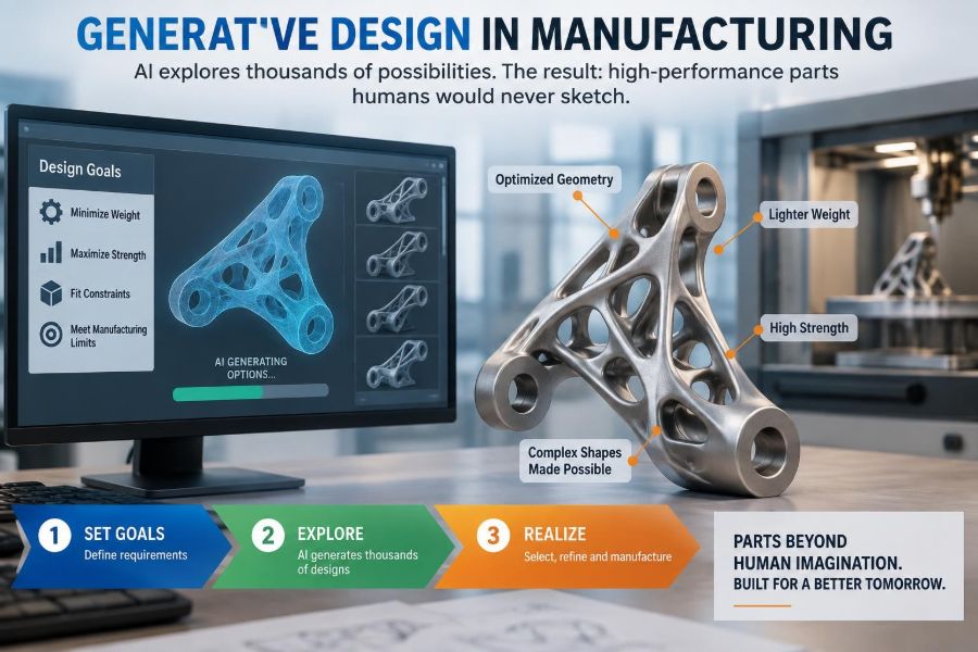 ⚙️ Breakthrough in Manufacturing: How Generative Design Is Creating Parts Humans Would Never Sketch