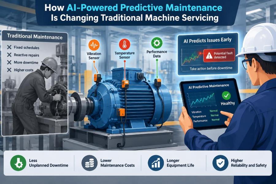 🏭 How AI-Powered Predictive Maintenance Is Changing Traditional Machine Servicing