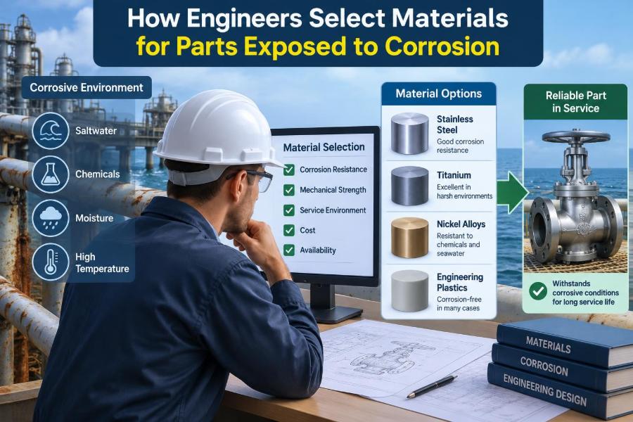 🧪 How Engineers Select Materials for Parts Exposed to Corrosion