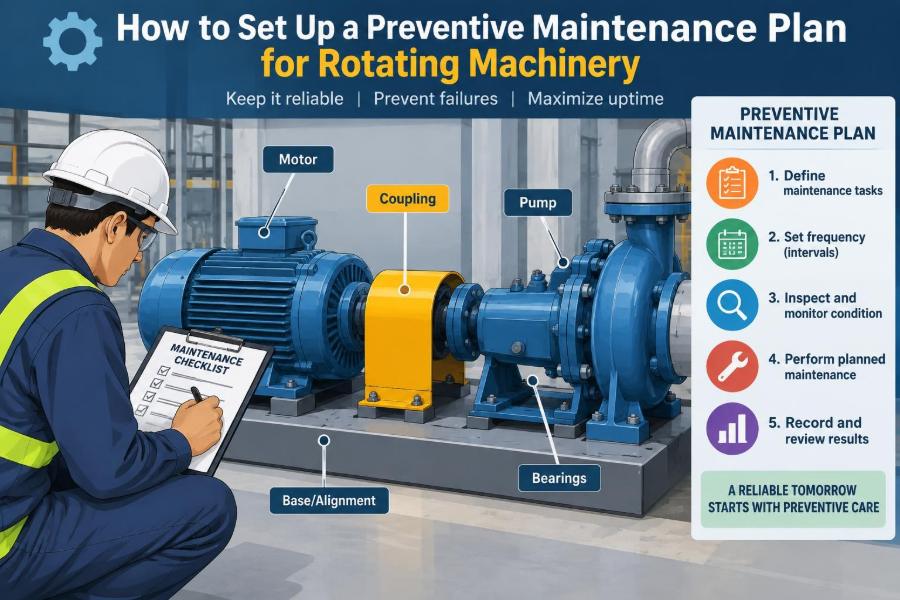 ⚙️ How to Set Up a Preventive Maintenance Plan for Rotating Machinery