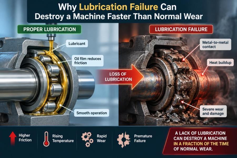 🔧 Why Lubrication Failure Can Destroy a Machine Faster Than Normal Wear