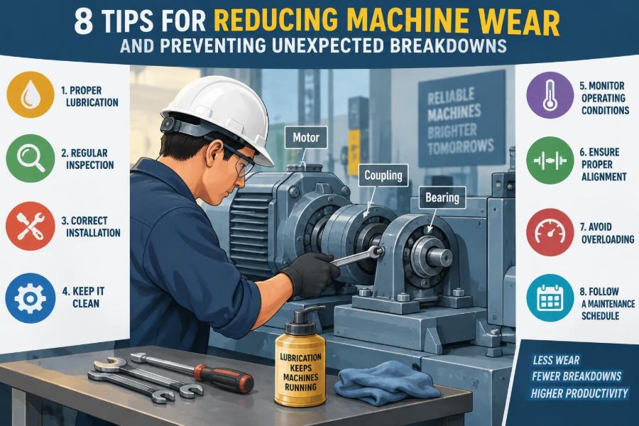 ⚙️ 8 Tips for Reducing Machine Wear and Preventing Unexpected Breakdowns