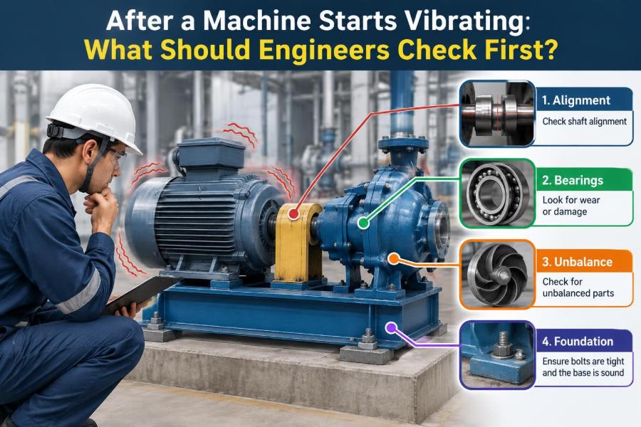 ⚙️ After a Machine Starts Vibrating: What Should Engineers Check First?