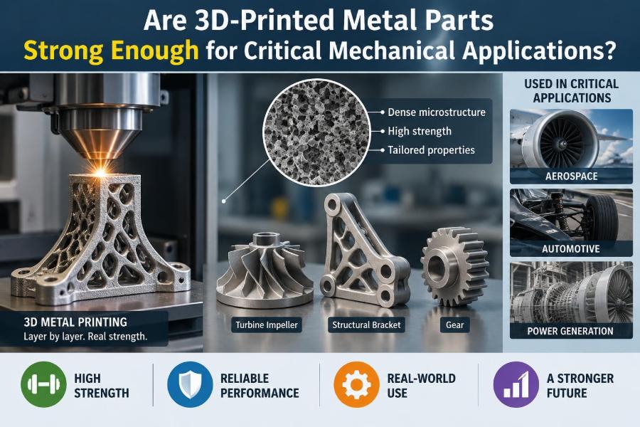 ⚙️ Are 3D-Printed Metal Parts Strong Enough for Critical Mechanical Applications?
