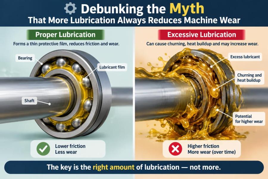 ⚙️ Debunking the Myth That More Lubrication Always Reduces Machine Wear