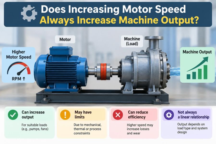 ⚙️ Does Increasing Motor Speed Always Increase Machine Output?