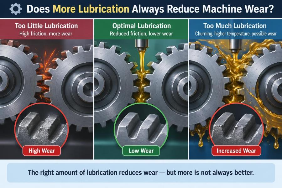 ⚙️ Does More Lubrication Always Reduce Machine Wear?