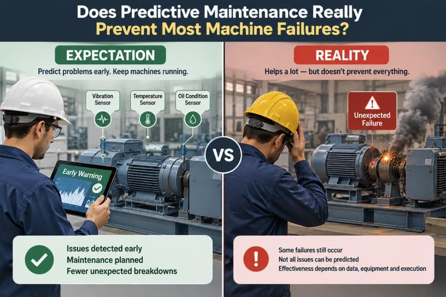 ⚙️ Expectation vs Reality: Does Predictive Maintenance Really Prevent Most Machine Failures?