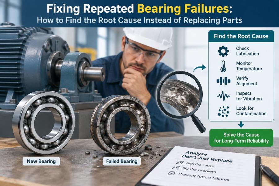 ⚙️ Fixing Repeated Bearing Failures: How to Find the Root Cause Instead of Replacing Parts