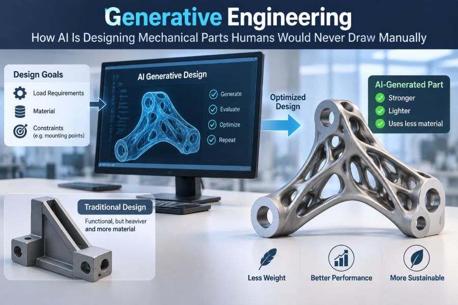 π Generative Engineering: How AI Is Designing Mechanical Parts Humans Would Never Draw Manually