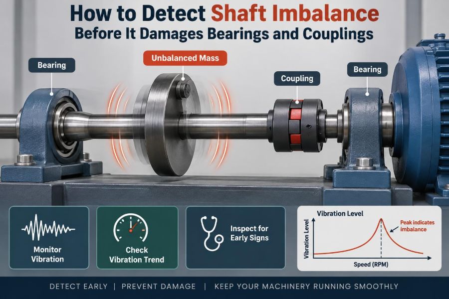 ⚙️ How to Detect Shaft Imbalance Before It Damages Bearings and Couplings