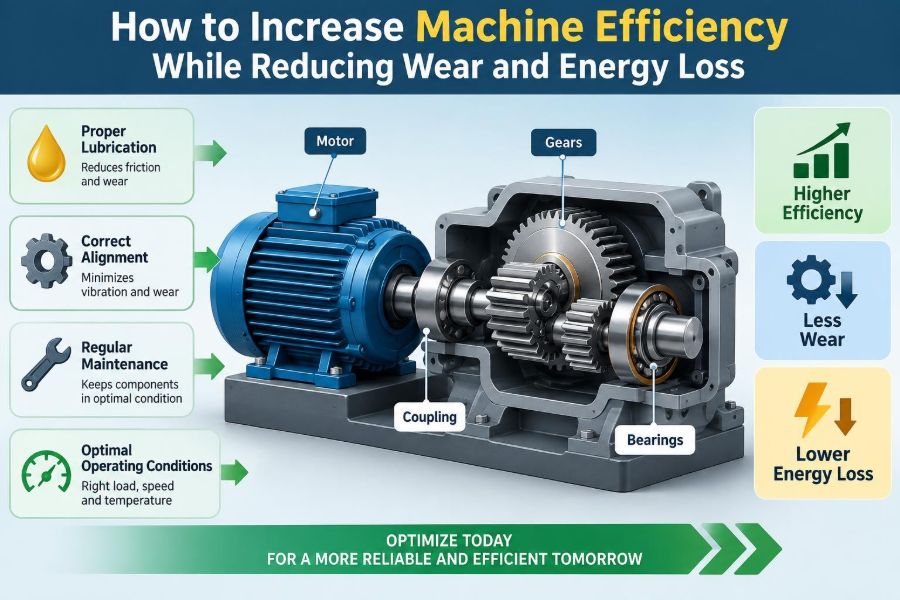 ⚙️ How to Increase Machine Efficiency While Reducing Wear and Energy Loss