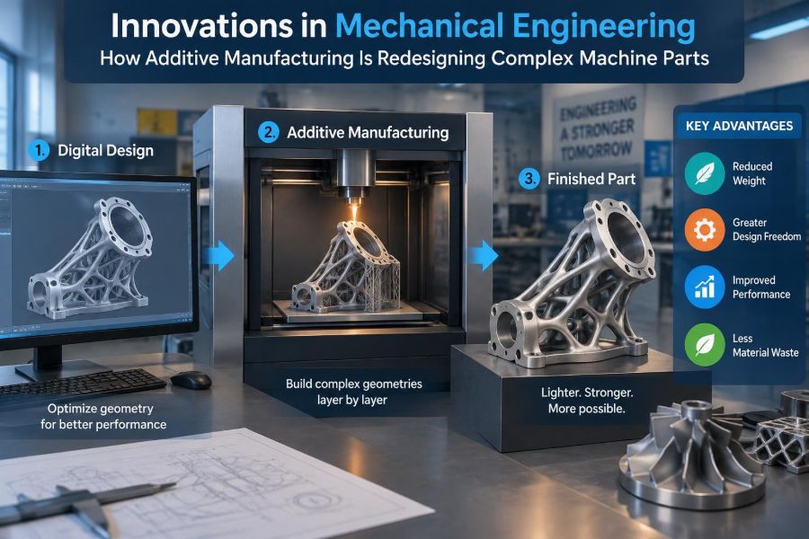 ⚙️ Innovations in Mechanical Engineering: How Additive Manufacturing Is Redesigning Complex Machine Parts