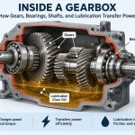 ⚙️ Inside a Gearbox: How Gears, Bearings, Shafts, and Lubrication Transfer Power