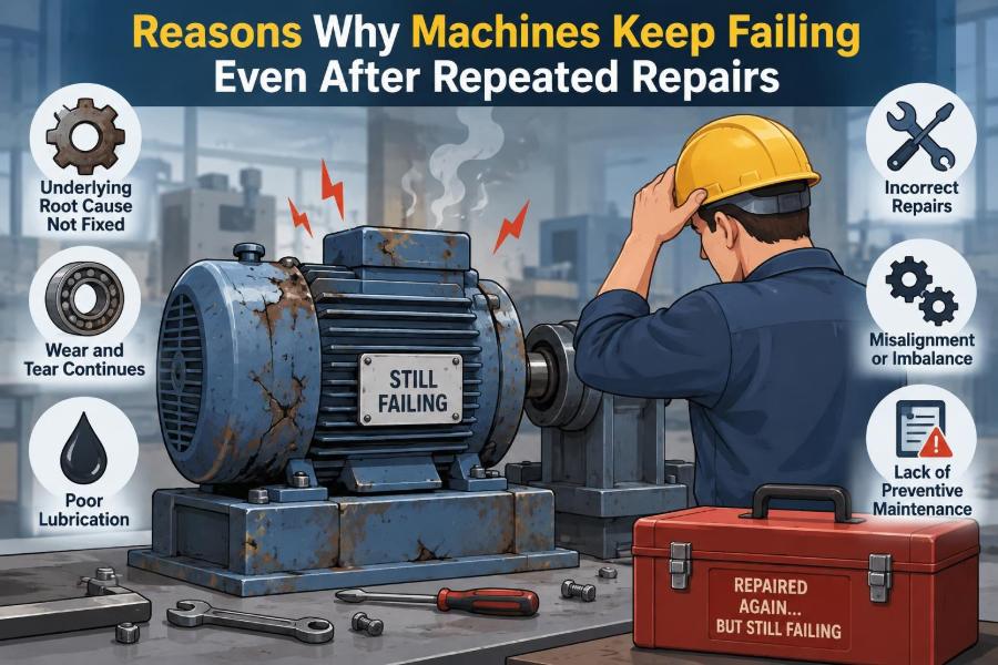 ⚙️ Reasons Why Machines Keep Failing Even After Repeated Repairs