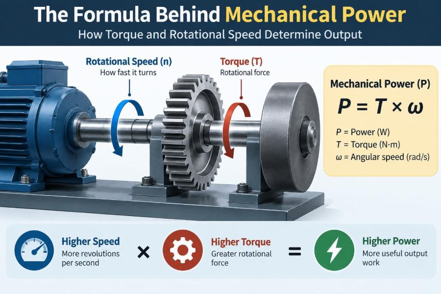 ⚙️ The Formula Behind Mechanical Power: How Torque and Rotational Speed Determine Output