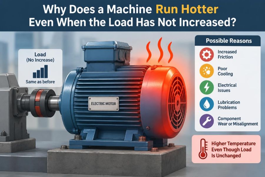 ⚙️ Why Does a Machine Run Hotter Even When the Load Has Not Increased?