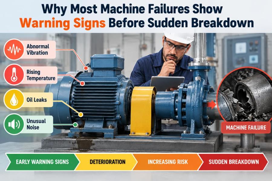 ⚙️ Why Most Machine Failures Show Warning Signs Before Sudden Breakdown